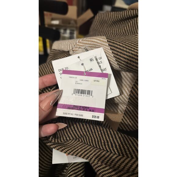 KASPER Plus Striped Midi Cardigan Sweater NWT - Picture 3 of 4